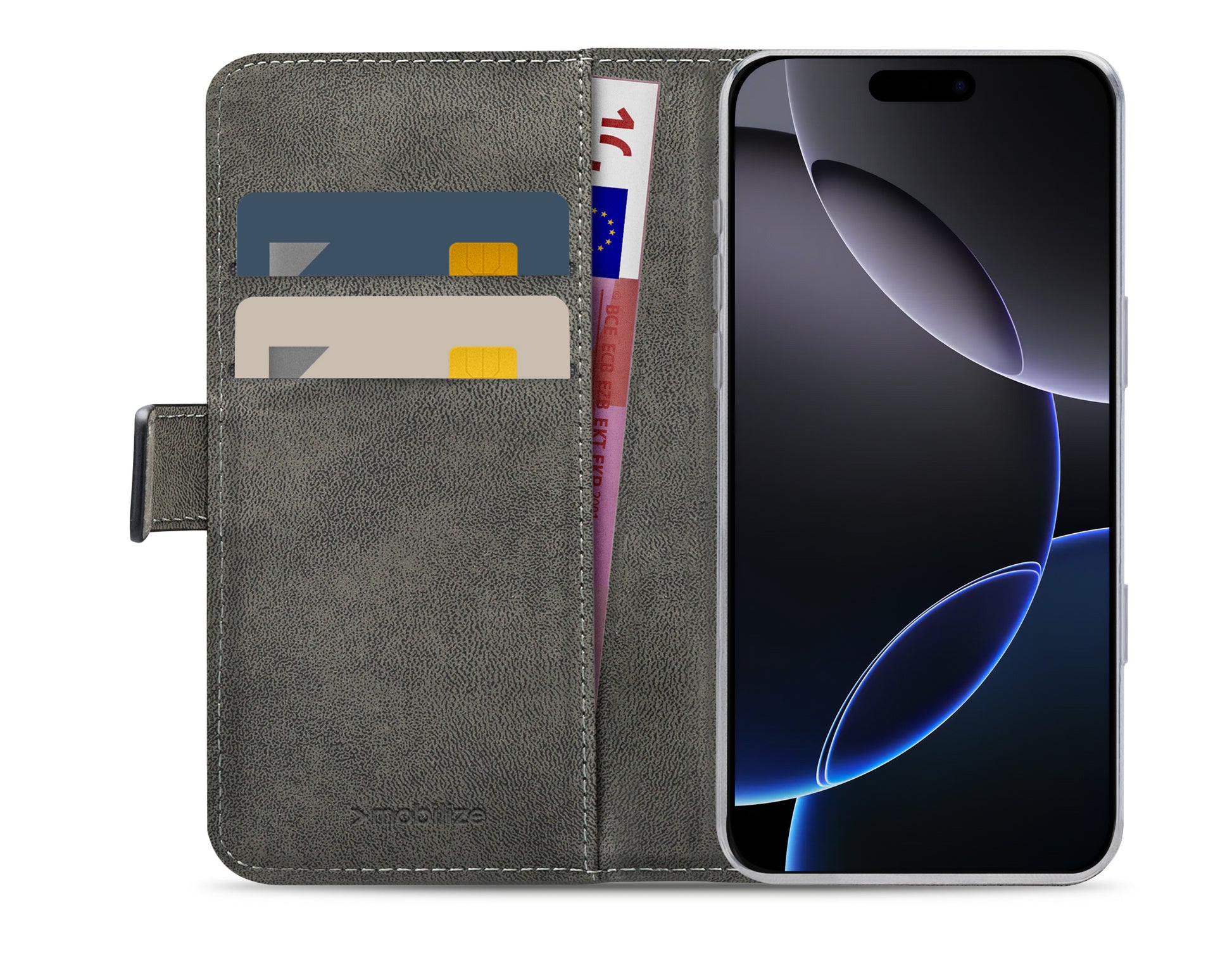 Mobilize Classic Gelly Wallet Book Case Apple Iphone 16 Pro Max Black
