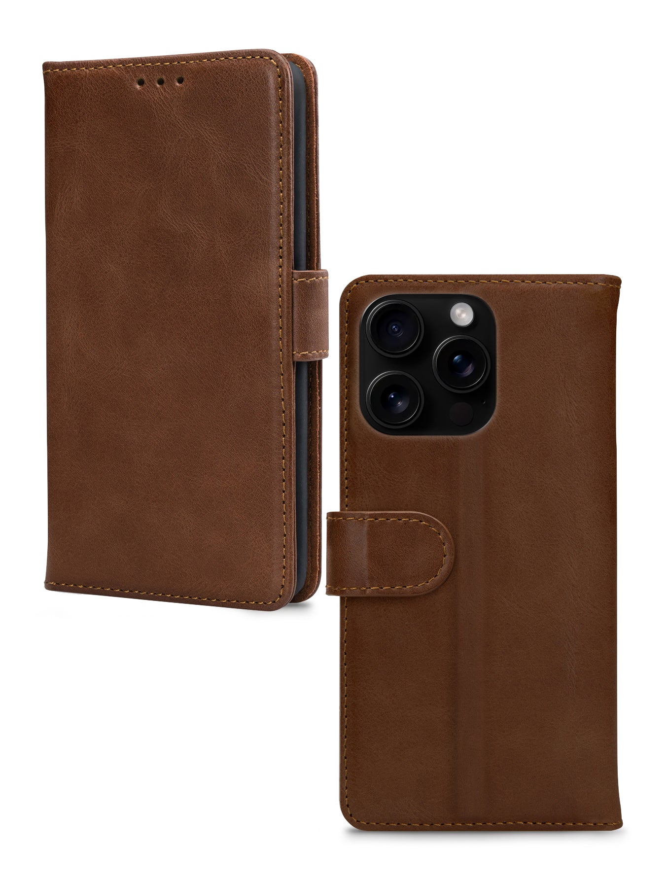 Mobilize Leather Wallet Apple Iphone 16 Pro Brown