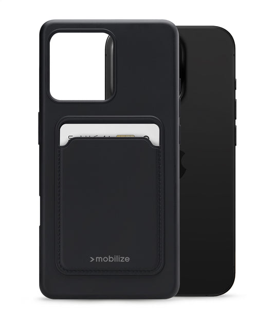 Mobilize Rubber Gelly Card Case Apple Iphone 16 Pro Matt Black