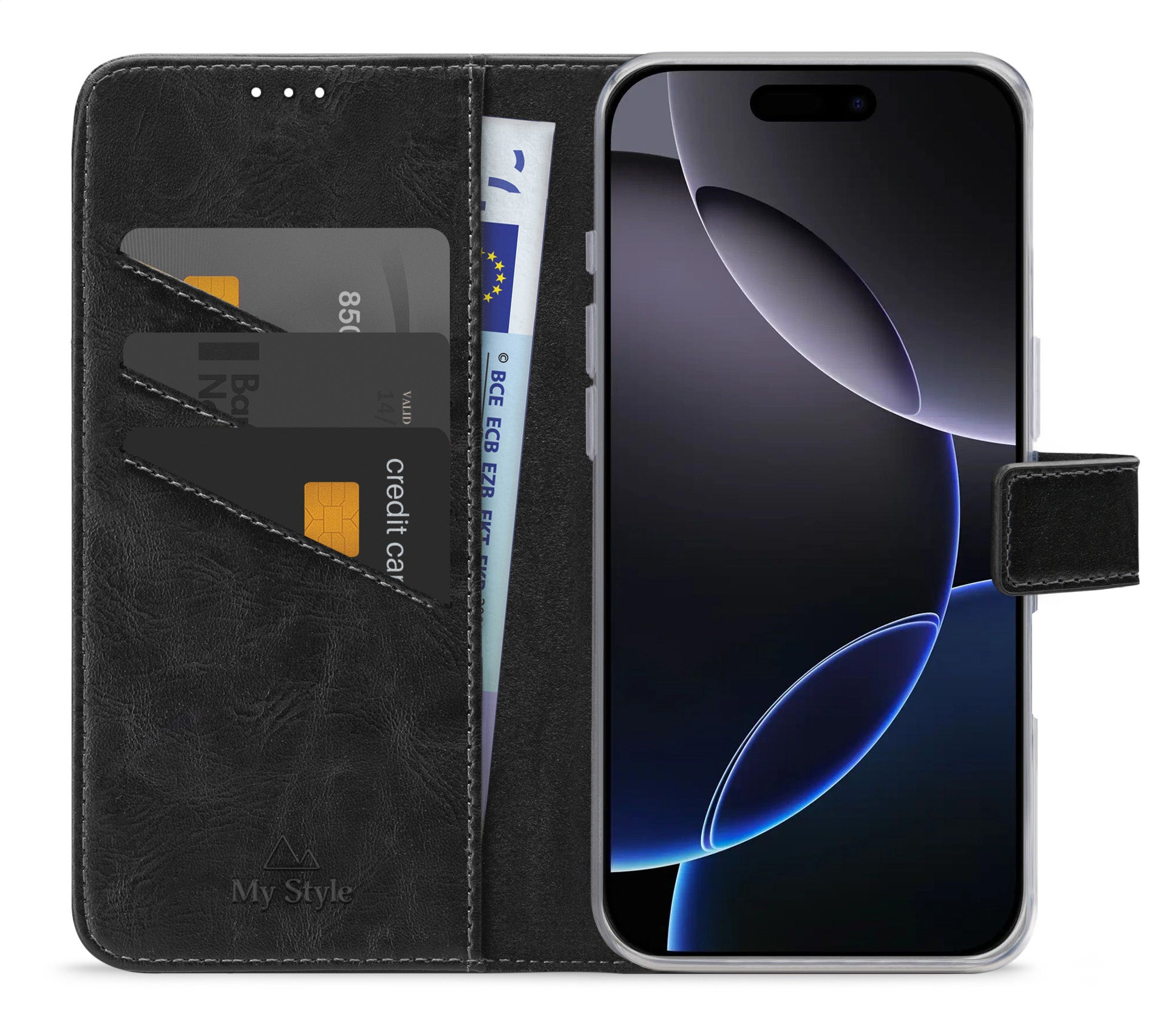 My Style Flex Wallet For Apple Iphone 16 Pro Max Black
