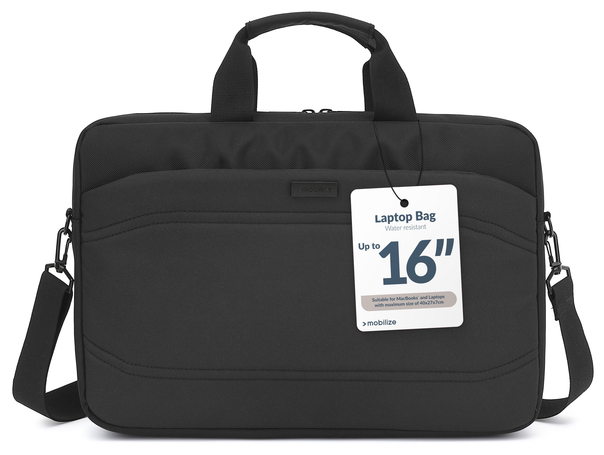 Mobilize Waterresistant Laptop Bag Up To 16Inch Black