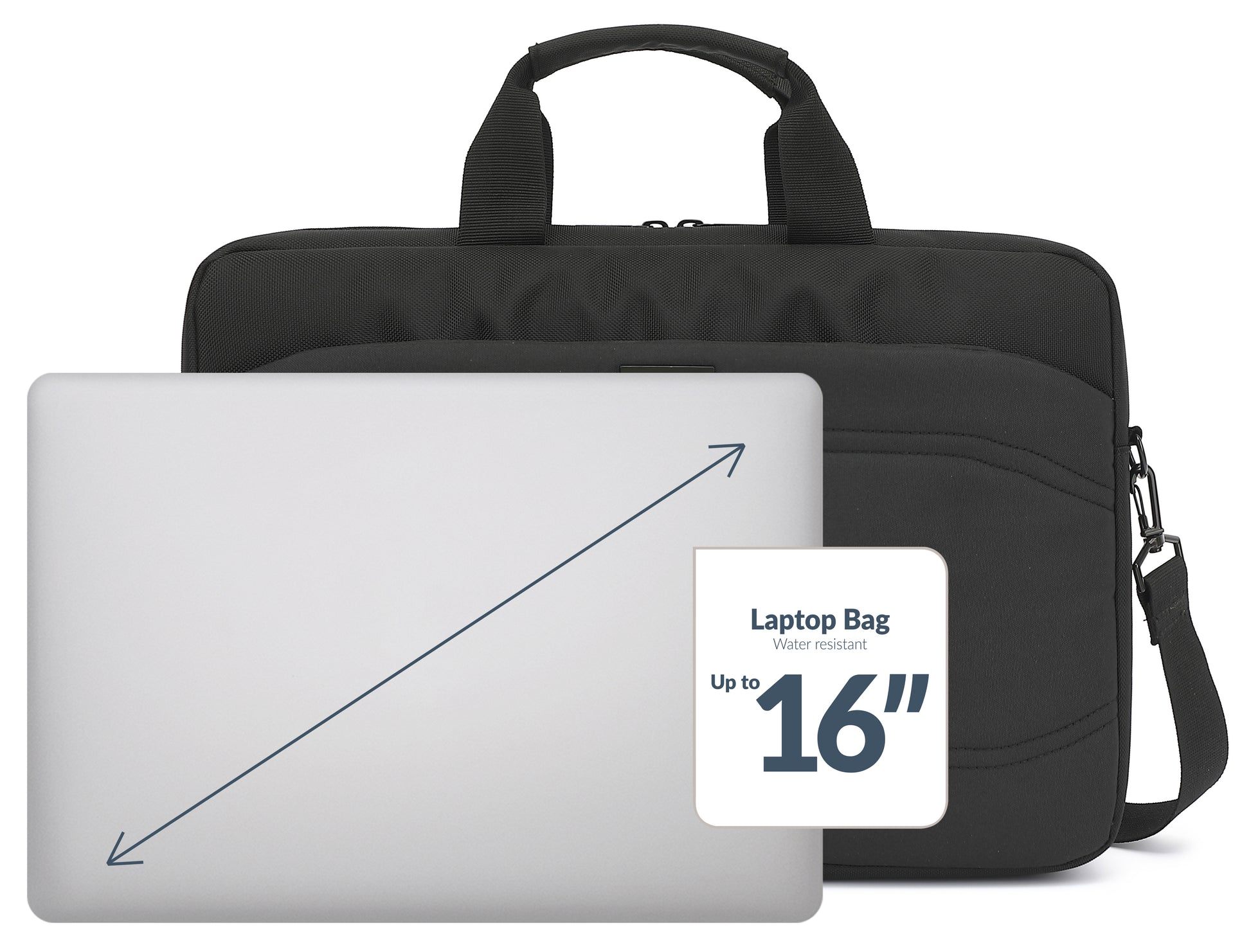 Mobilize Waterresistant Laptop Bag Up To 16Inch Black