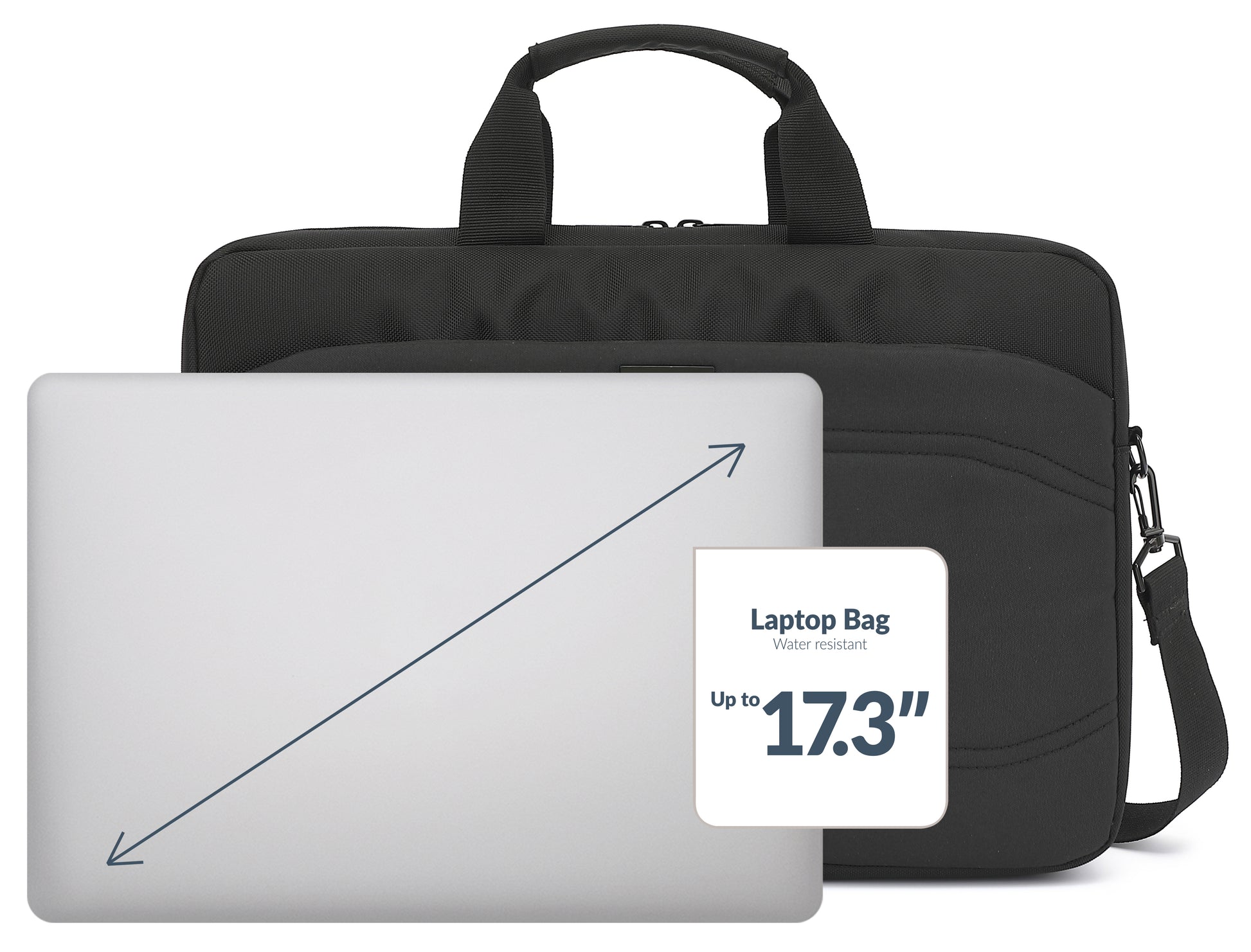 Mobilize Waterresistant Laptop Bag Up To 17.3Inch Black