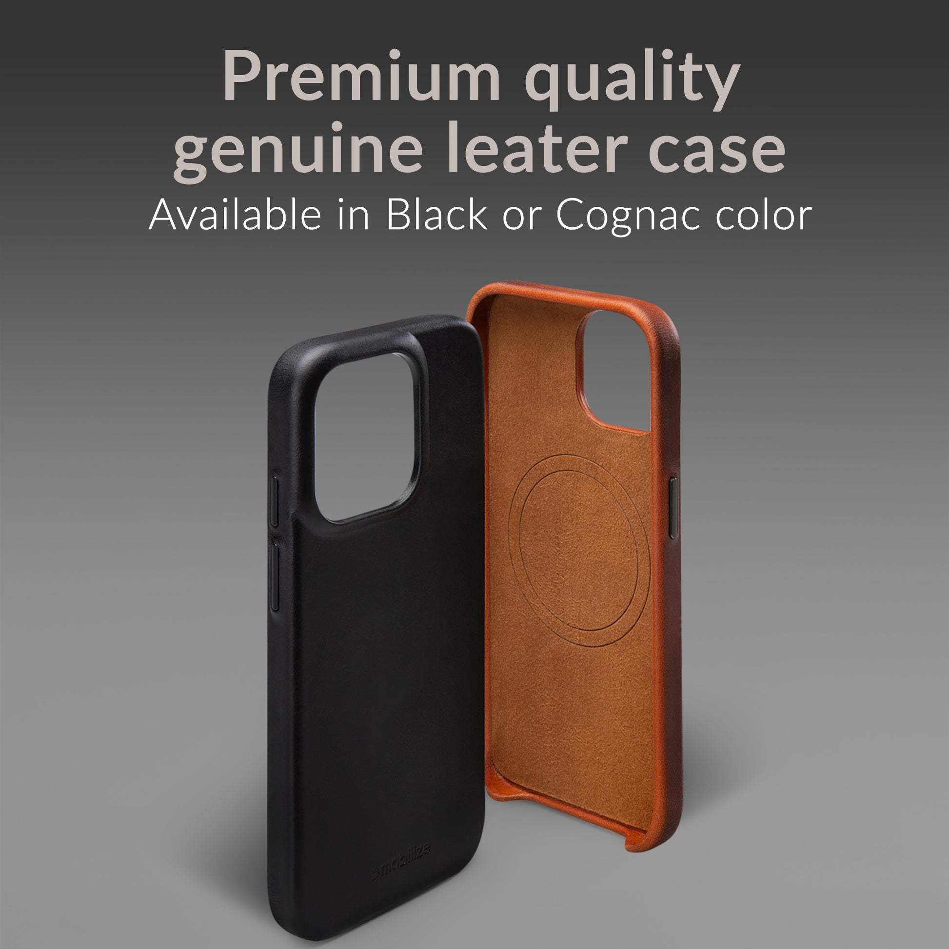 Mobilize Magsafe Compatible Premium Leather Case Apple Iphone 16 Pro Black