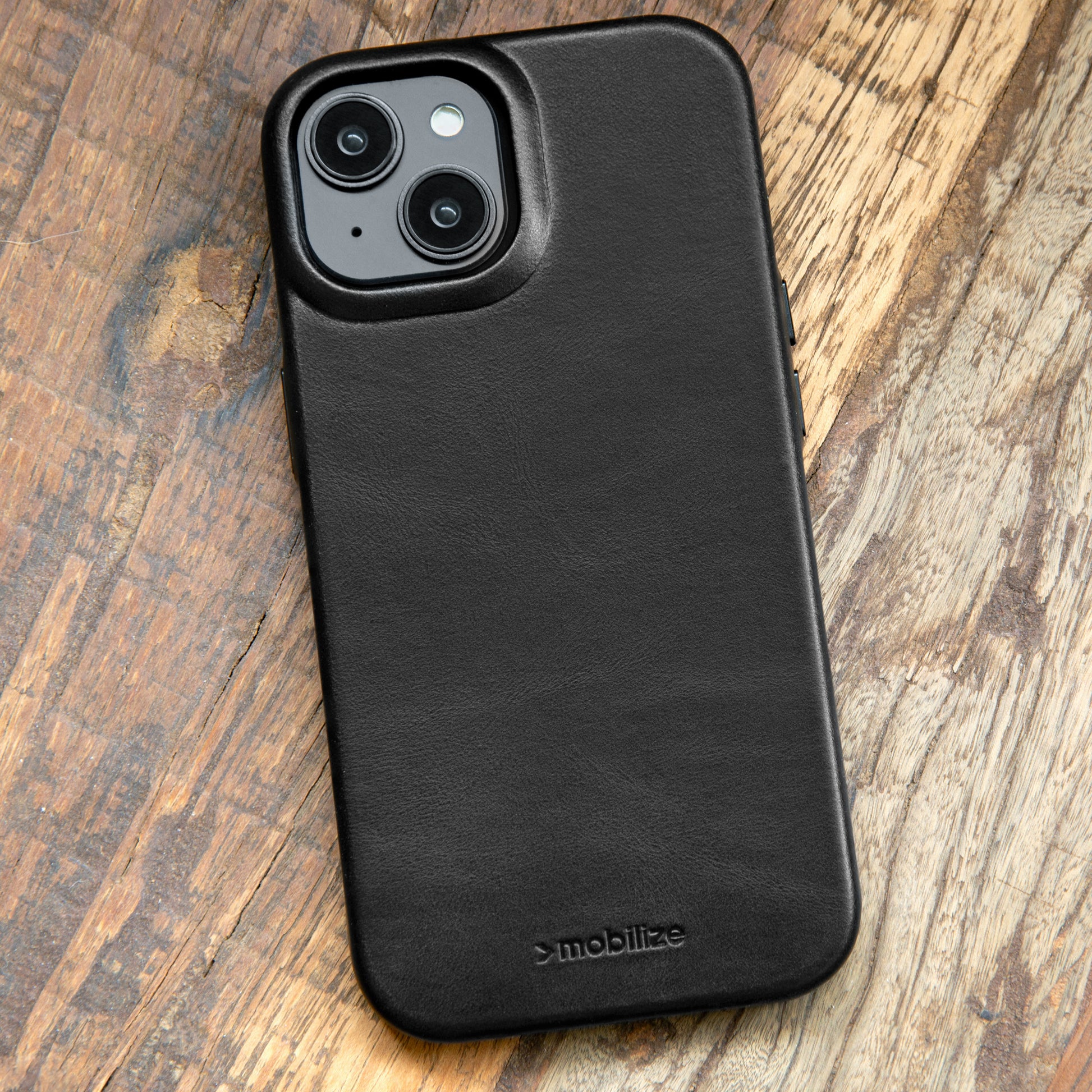 Mobilize Magsafe Compatible Premium Leather Case Apple Iphone 16 Pro Black