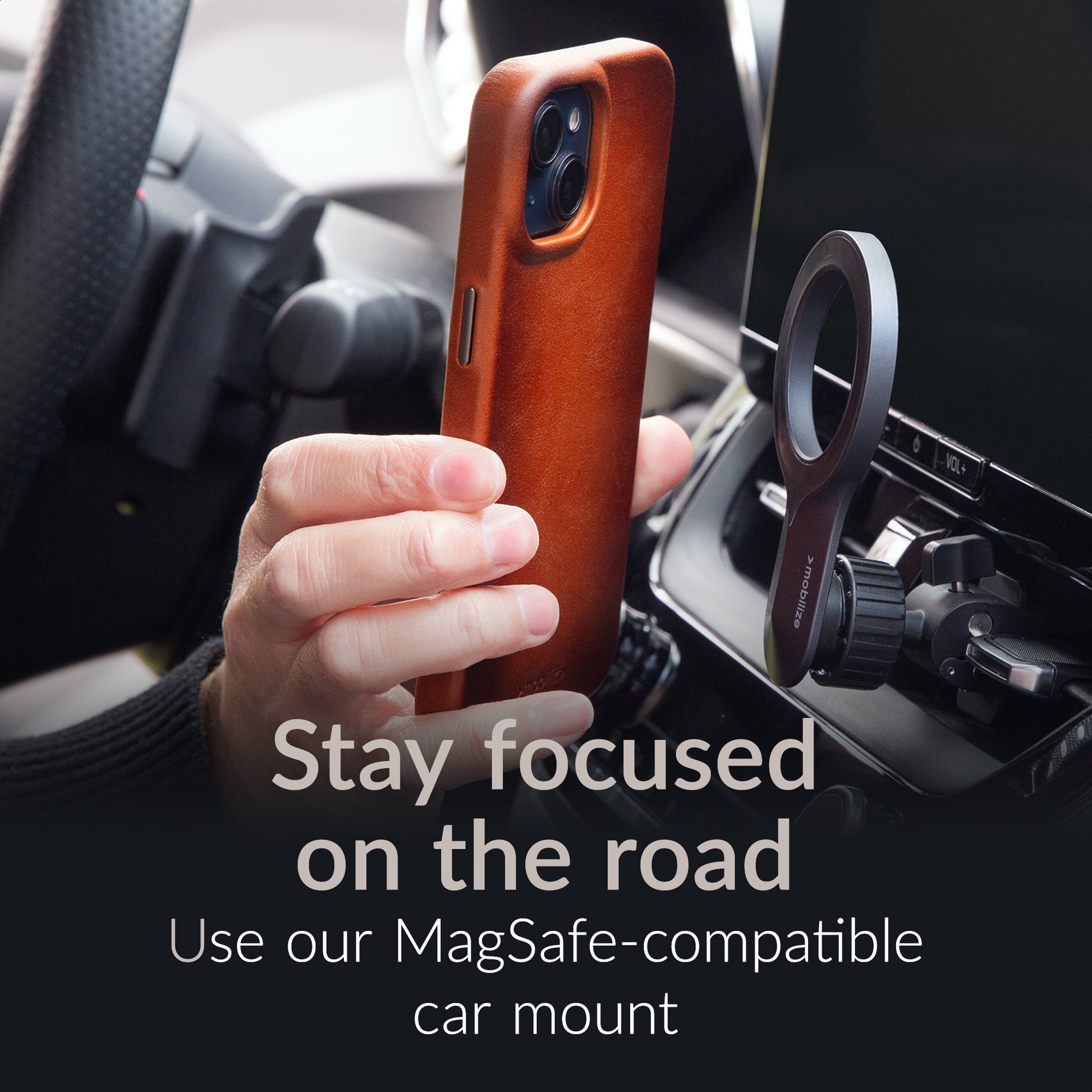 Mobilize Magsafe Compatible Premium Leather Case Apple Iphone 16 Plus Burned Cognac