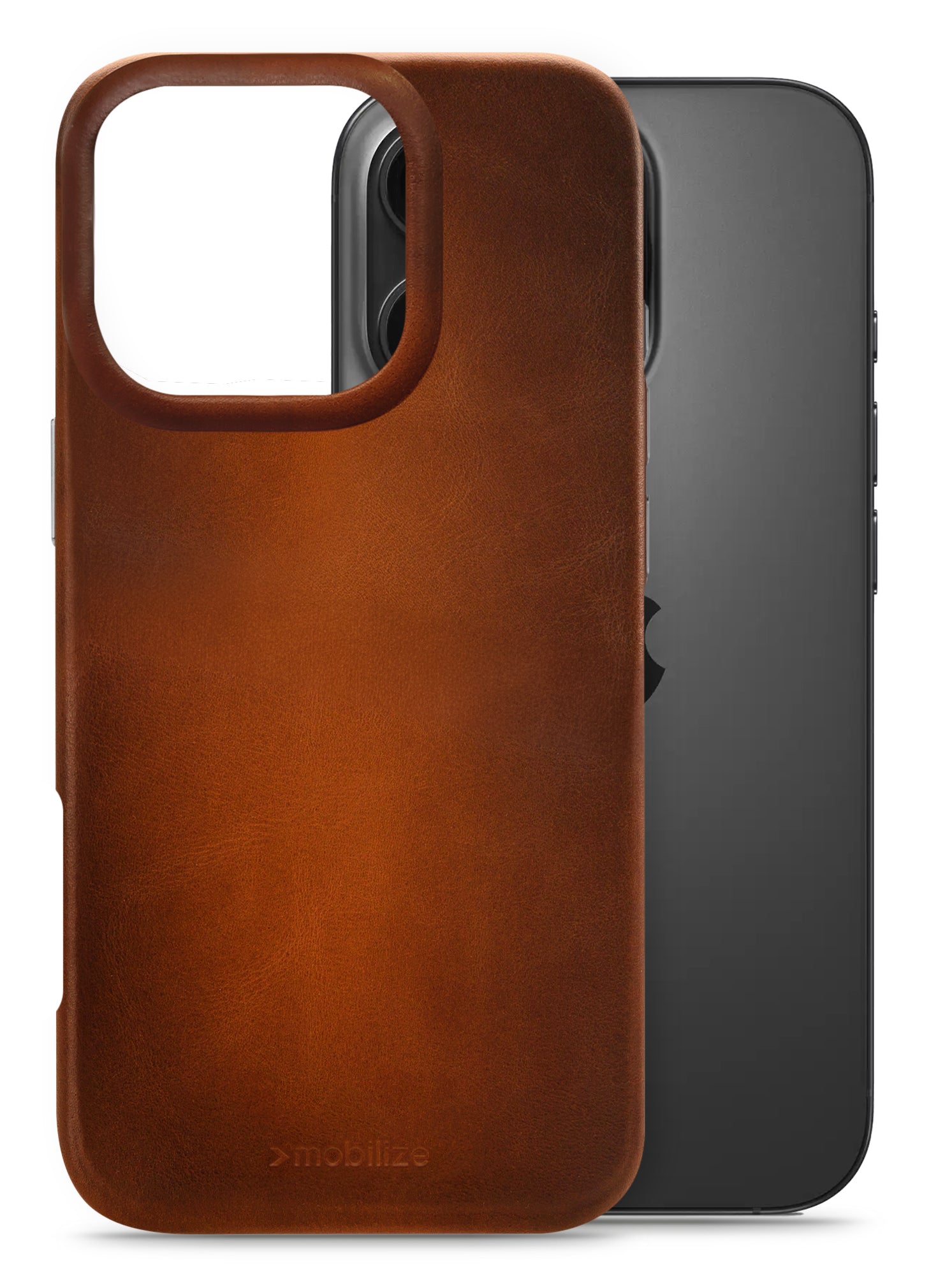 Mobilize Magsafe Compatible Premium Leather Case Apple Iphone 16 Pro Burned Cognac