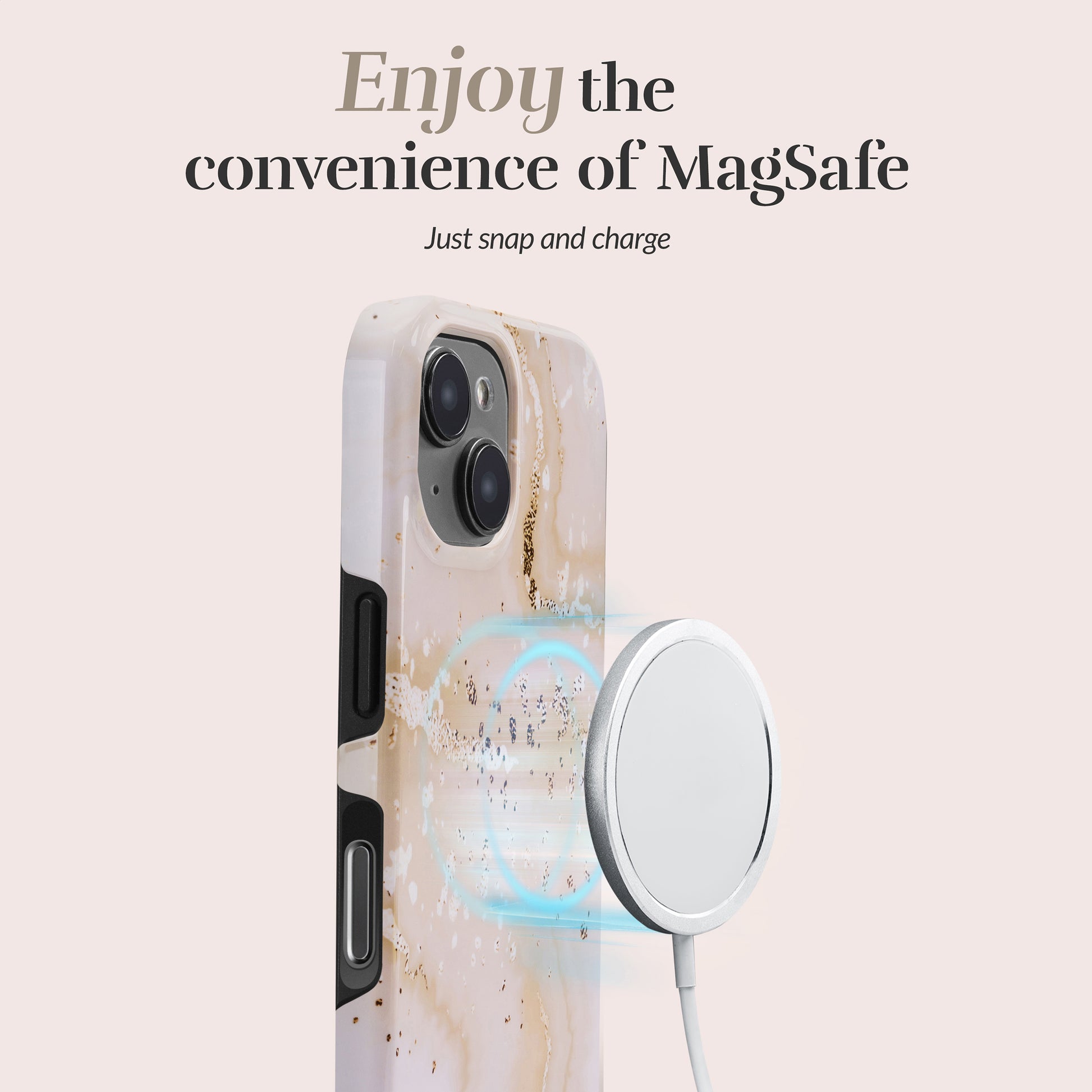 Mio By Mobilize Mio Gold Marble Magsafe Compatible For Iphone 16 Pro