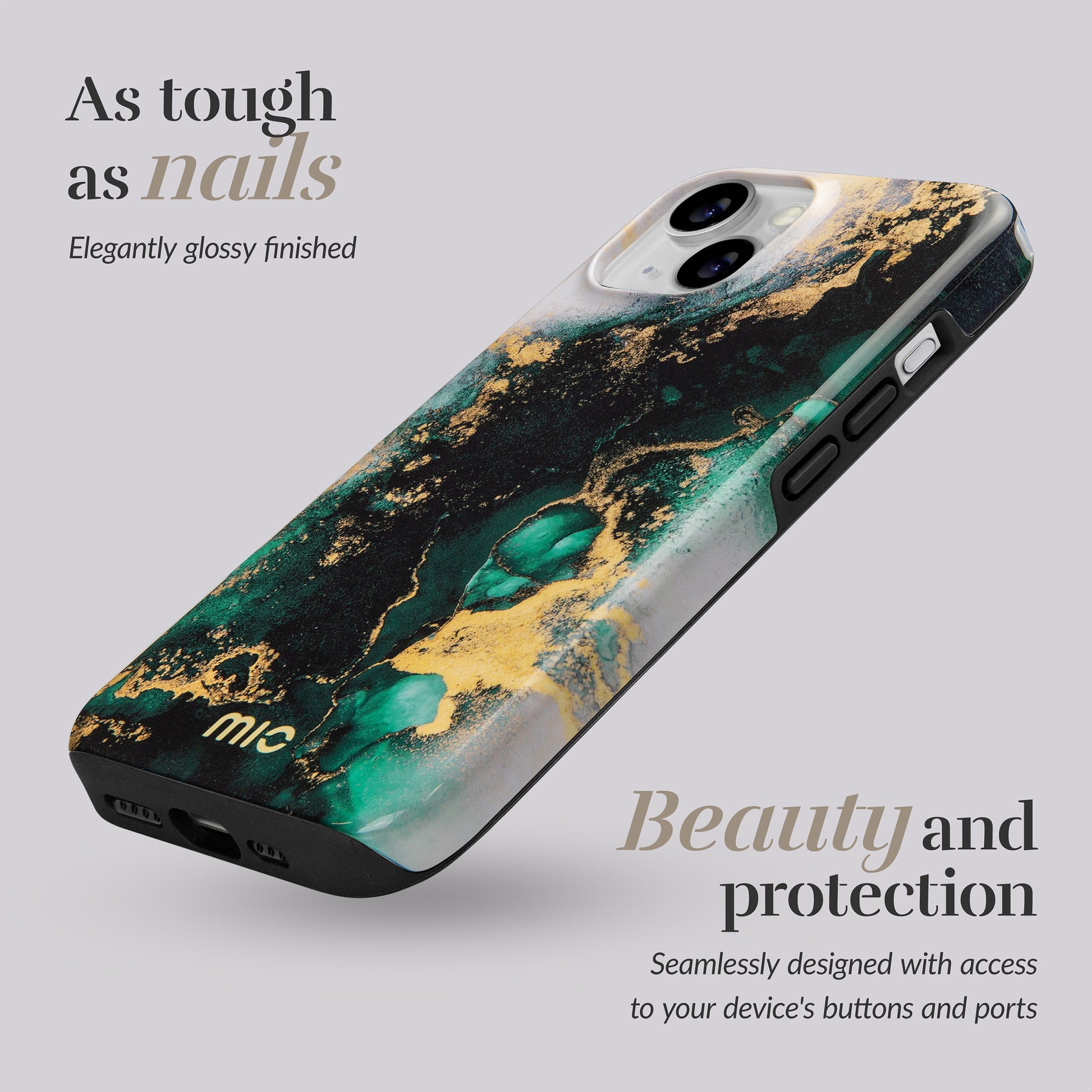 Mio By Mobilize Mio Green Marble Magsafe Compatible For Iphone 16 Pro Max