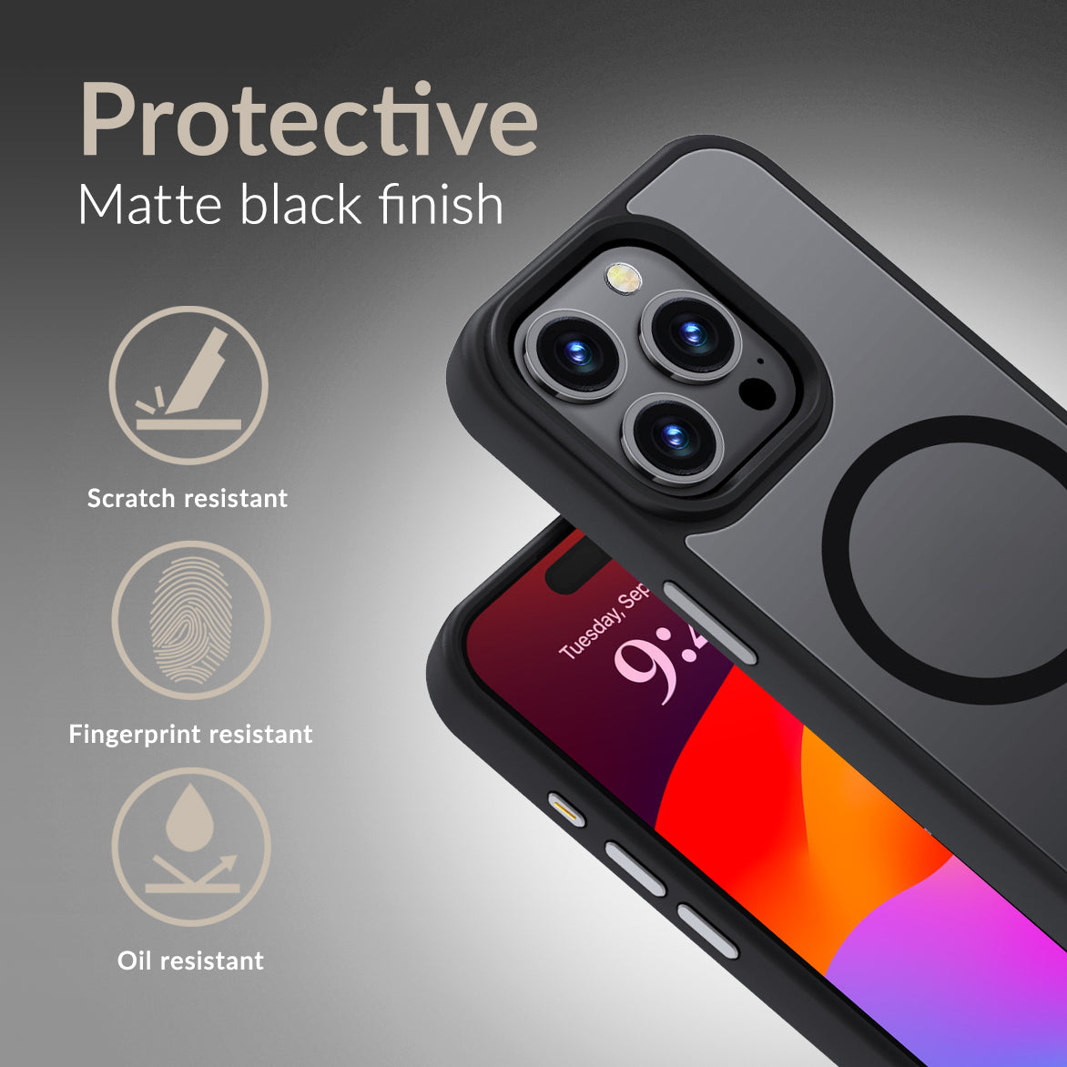 Mobilize Magsafe Compatible Hybrid Case Google Pixel 9/9 Pro Black