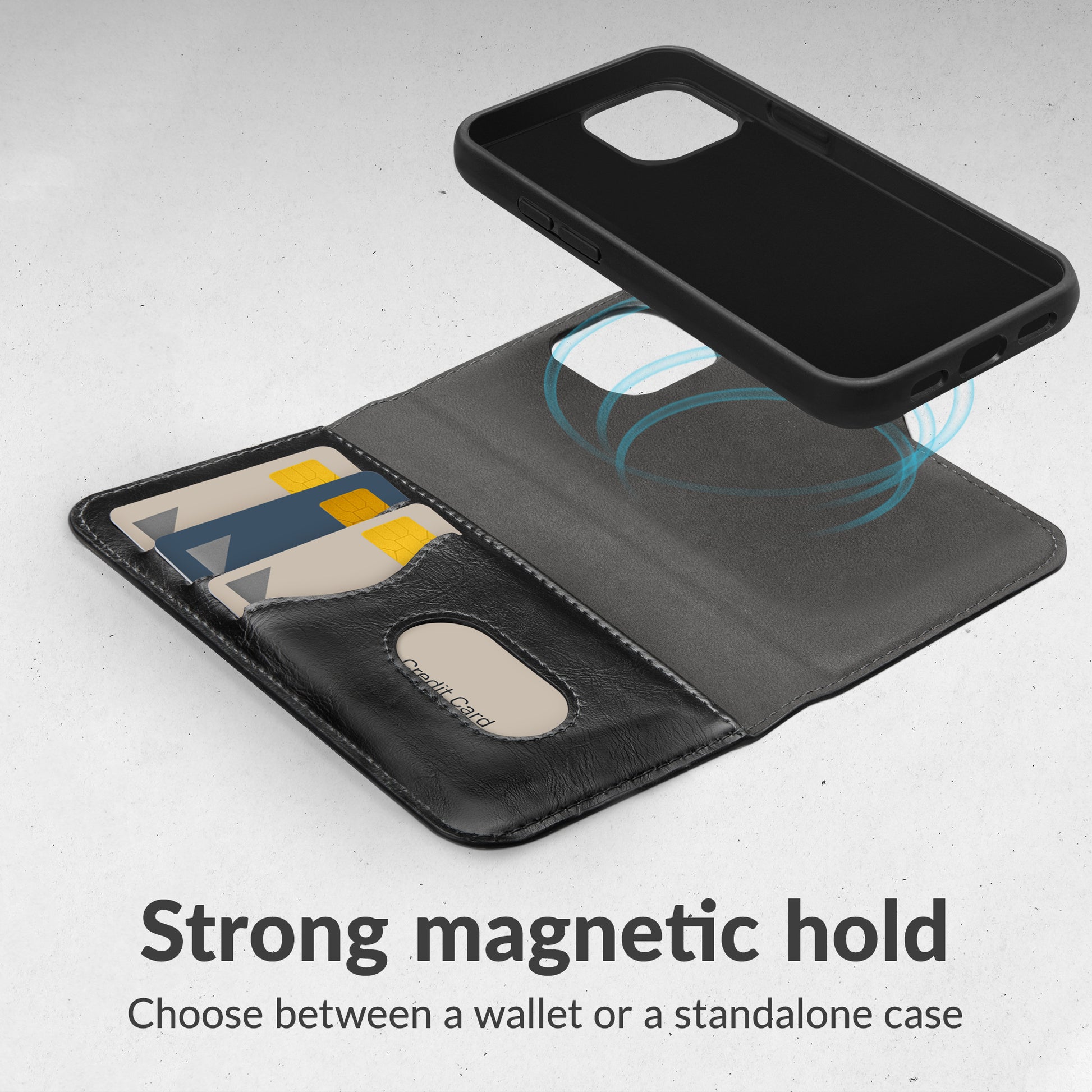 Mobilize 2In1 Magsafe Compatible Gelly Wallet Case Apple Iphone 12/12 Pro Black