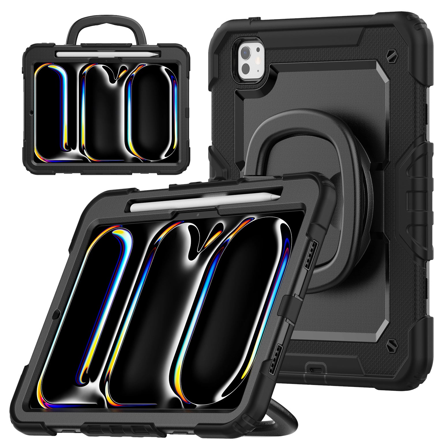 Mobilize Rotating Defender Case Stand Function For Apple Ipad Pro 11 (2024) Black
