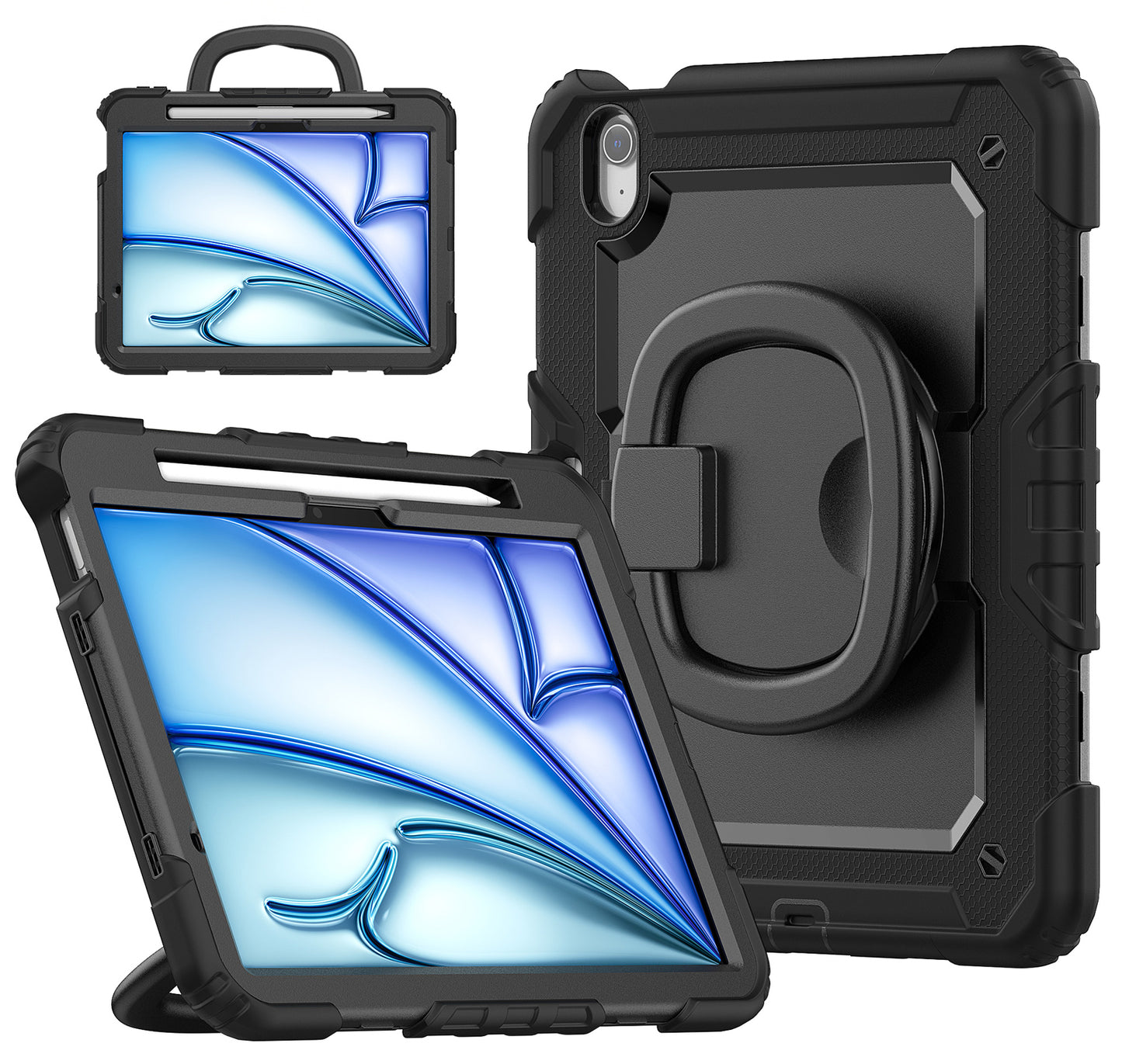 Mobilize Rotating Defender Case Stand Function For Apple Ipad Air 11 (2024) Black
