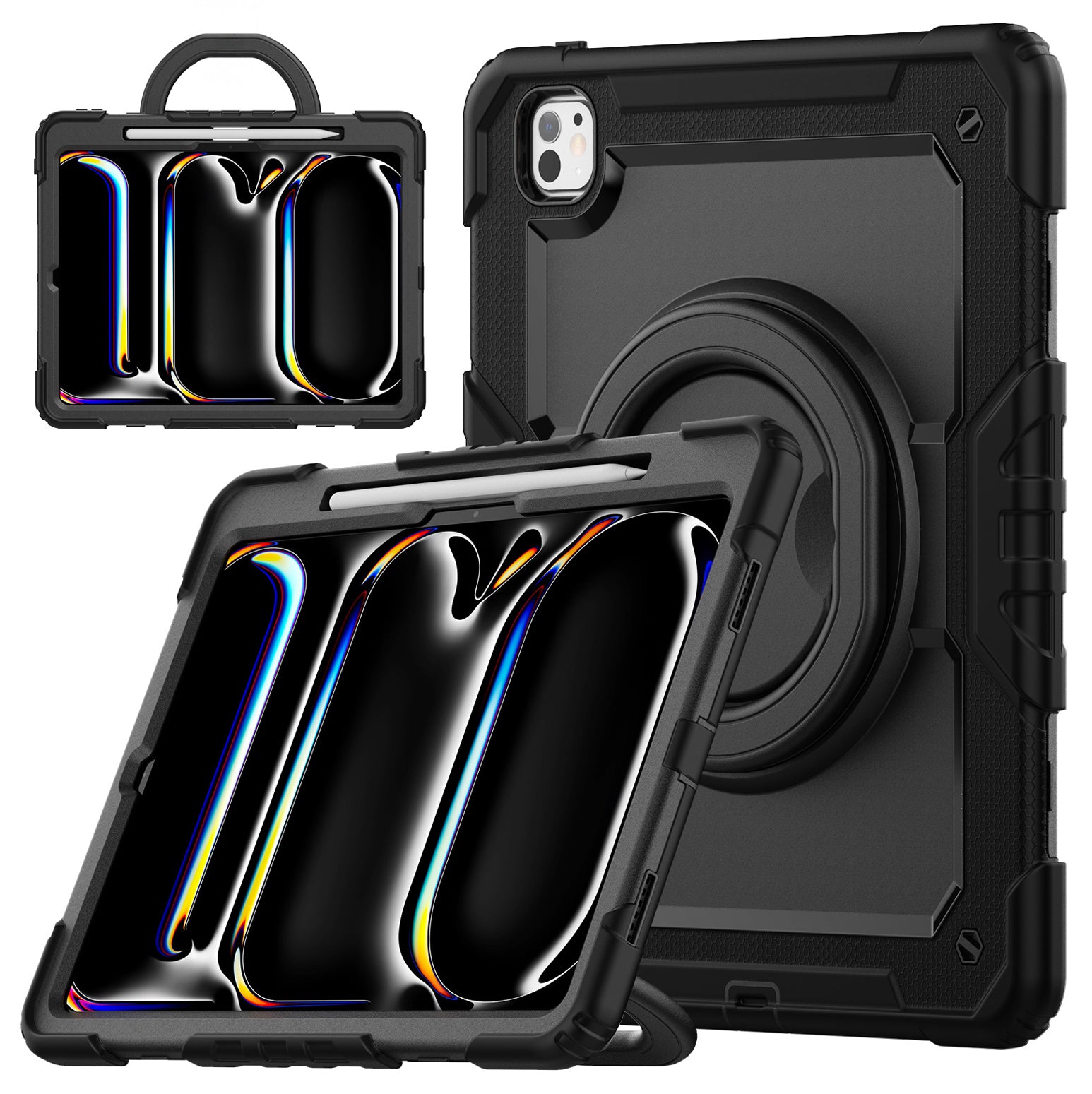 Mobilize Rotating Defender Case Stand Function For Apple Ipad Pro 13 (2024) Black