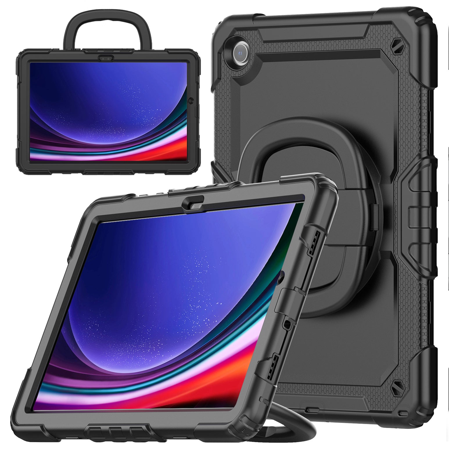 Mobilize Rotating Defender Case Stand Function For Samsung Galaxy Tab A9+ 11 Black