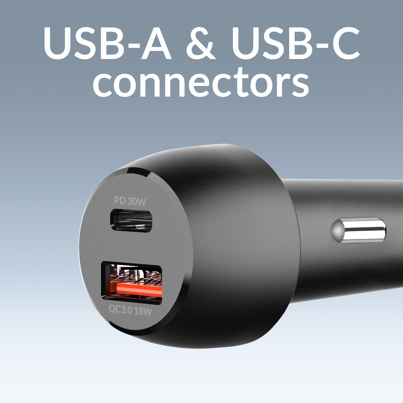 Mobilize Car Charger Usb + Usb-C 48W With Pd/Pps And Qc Black