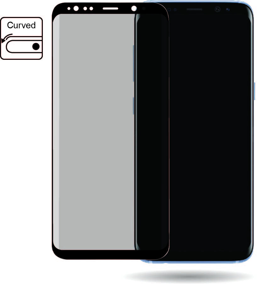 Mobilize Edge-To-Edge Glass Screen Protector Samsung Galaxy S8+ Black