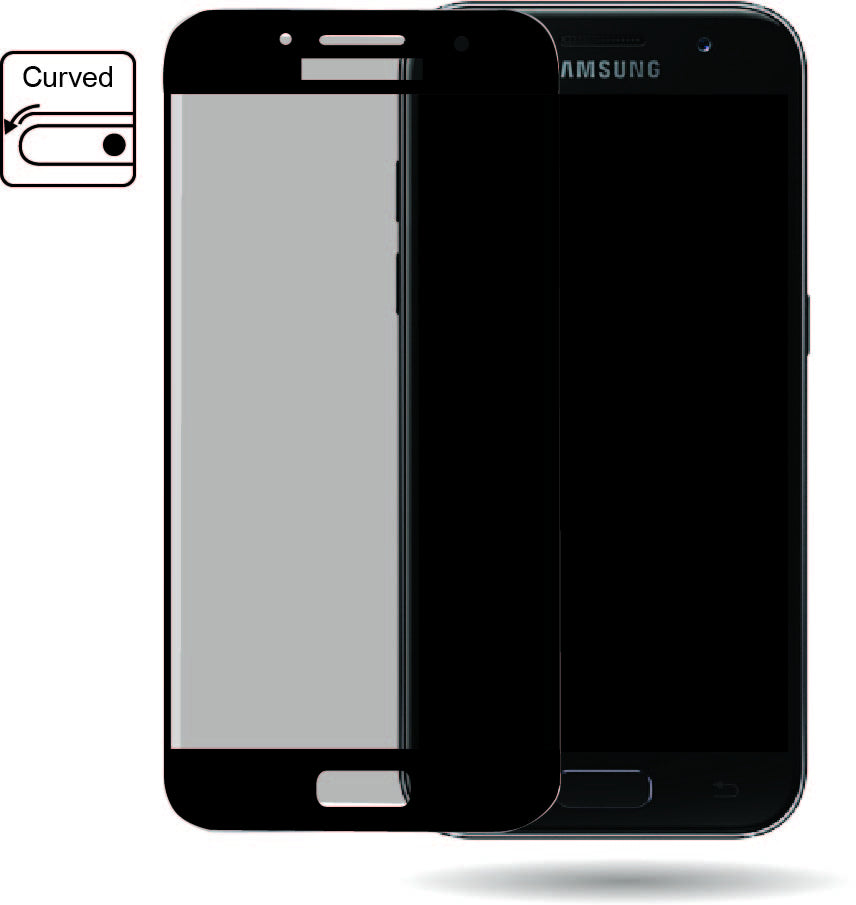 Mobilize Edge-To-Edge Glass Screen Protector Samsung Galaxy A3 2017 Black