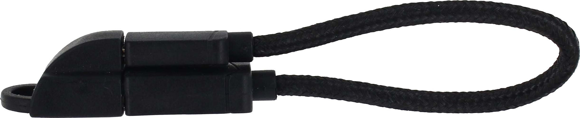 Keymate Charge/Sync Keychain Cable Nylon Braided Micro Usb Black