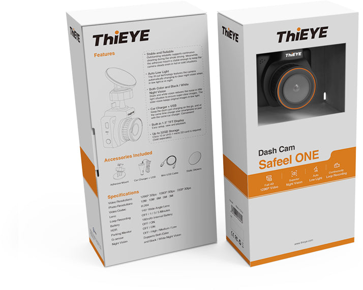 Thieye Safeel One Dashcam 1296P Black
