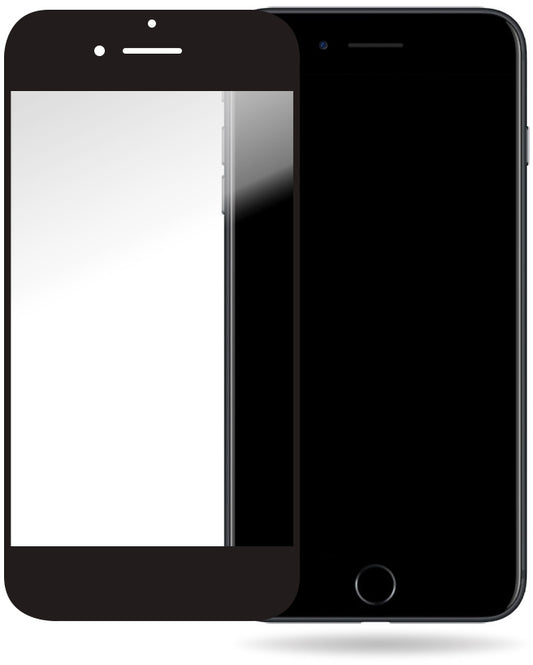 Mobilize Glass Screen Protector - Black Frame - Apple Iphone 6 Plus/6S Plus/7 Plus/8 Plus