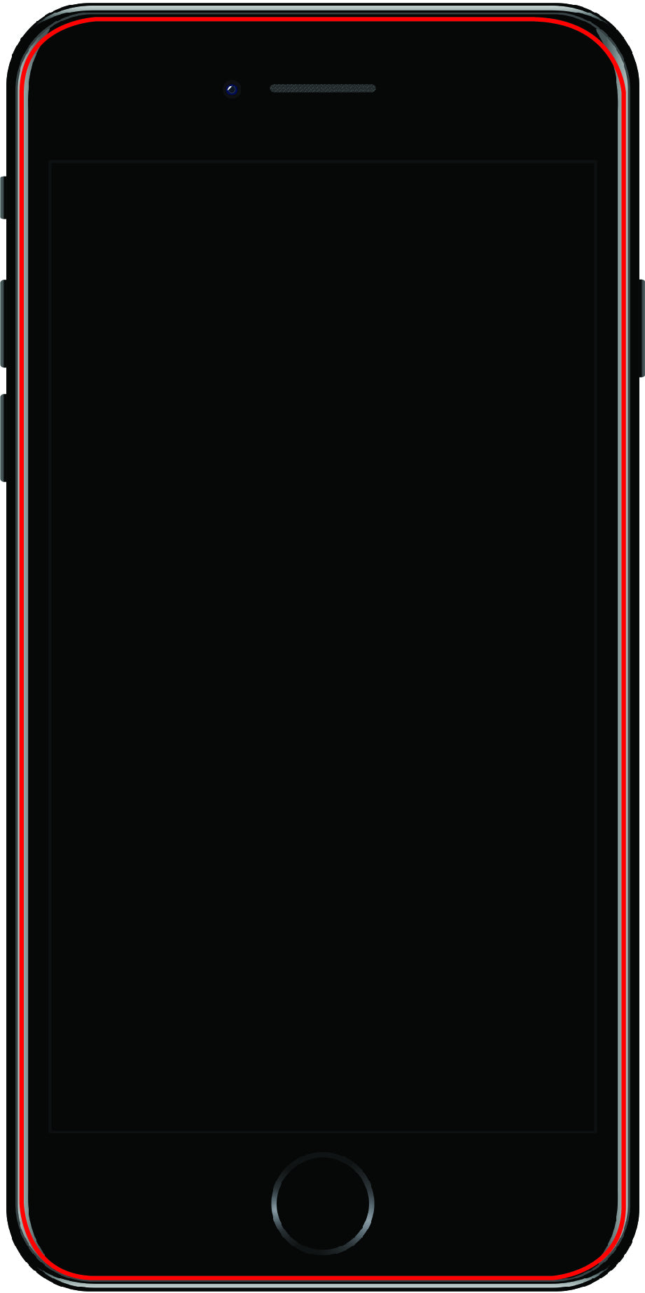 Mobilize Glass Screen Protector - Black Frame - Apple Iphone 6 Plus/6S Plus/7 Plus/8 Plus