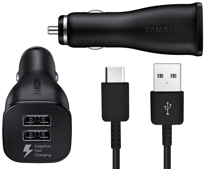 Samsung Ep-Ln920Cbegww Samsung Adaptive Fast Charging Dual Usb Car Charger Usb-C Black Bulk