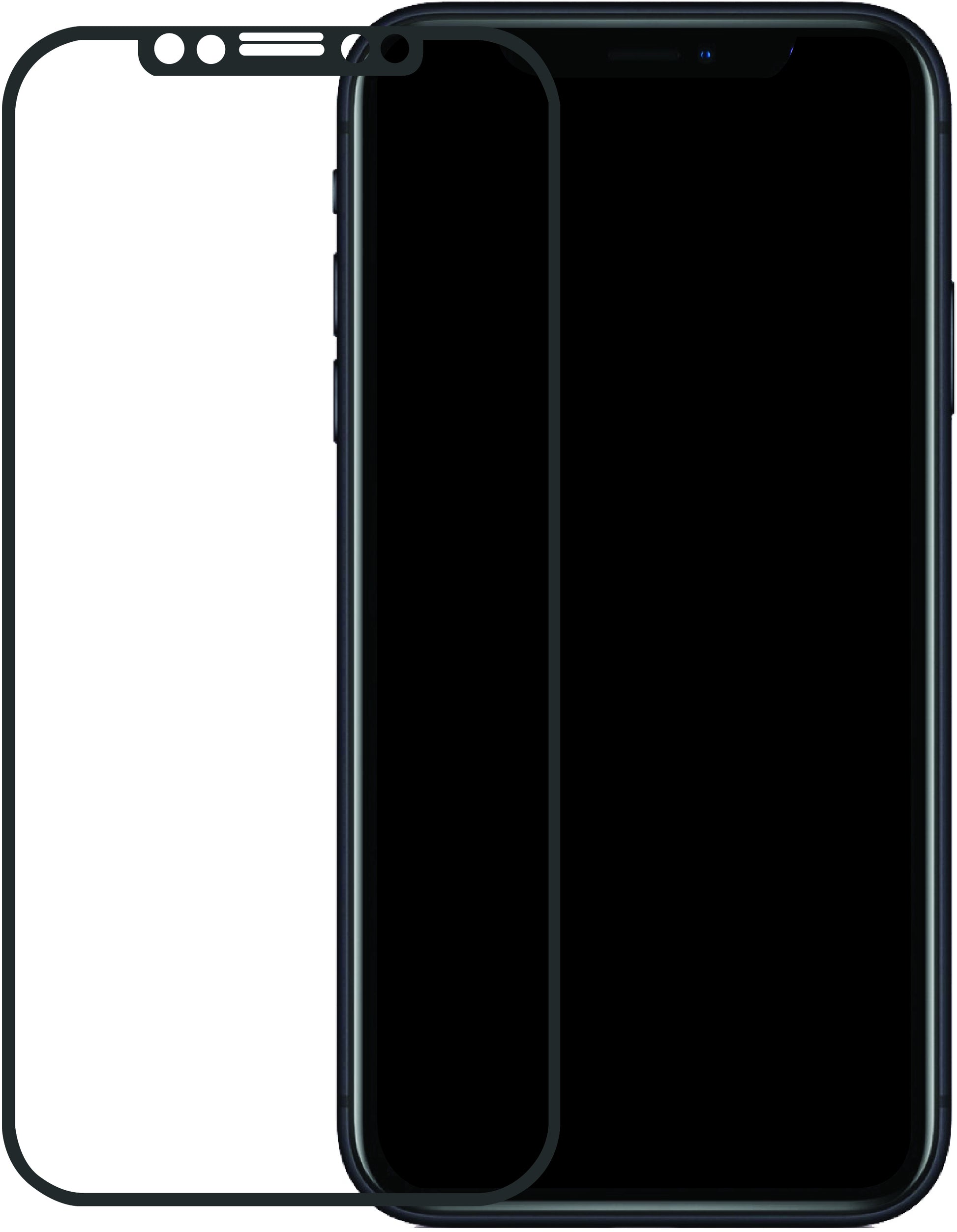 Mobilize Edge-To-Edge Glass Screen Protector Apple Iphone Xr/11 Black Full Glue