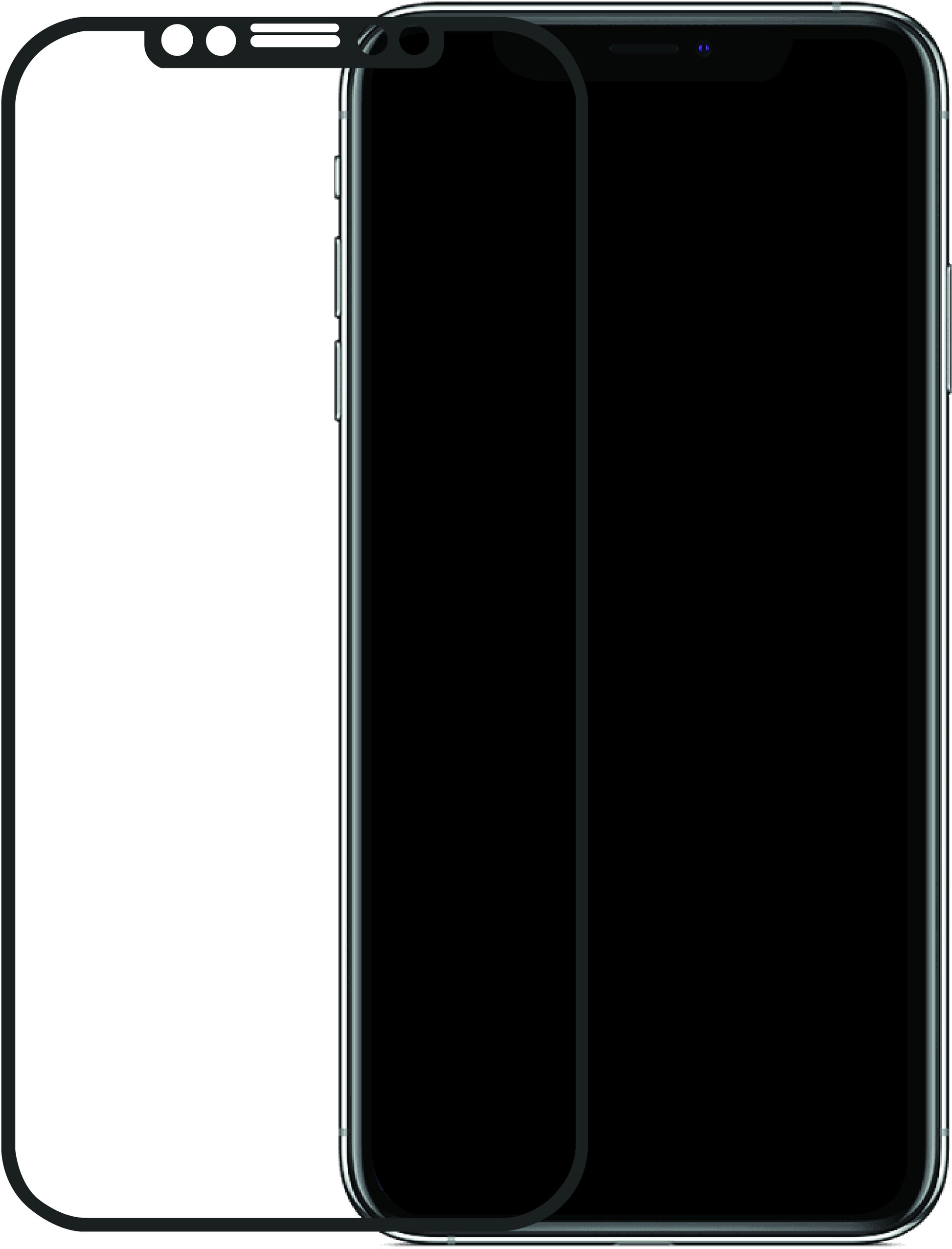 Mobilize Edge-To-Edge Glass Screen Protector Apple Iphone Xs Max/11 Pro Max Black Full Glue