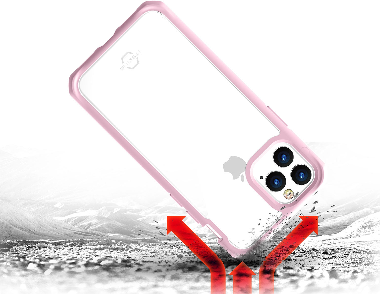 Itskins Level 2 Hybridsolid For Samsung Galaxy S10+ Pink/Transparent
