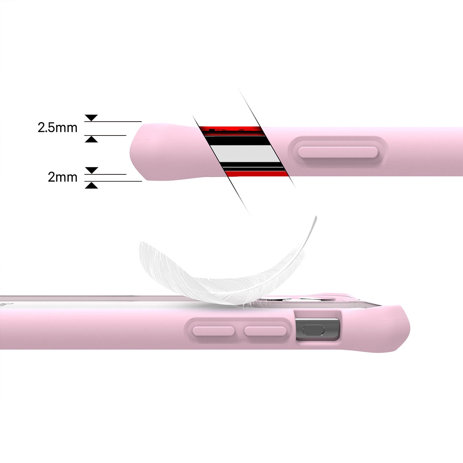 Itskins Level 2 Hybridsolid For Samsung Galaxy S10+ Pink/Transparent