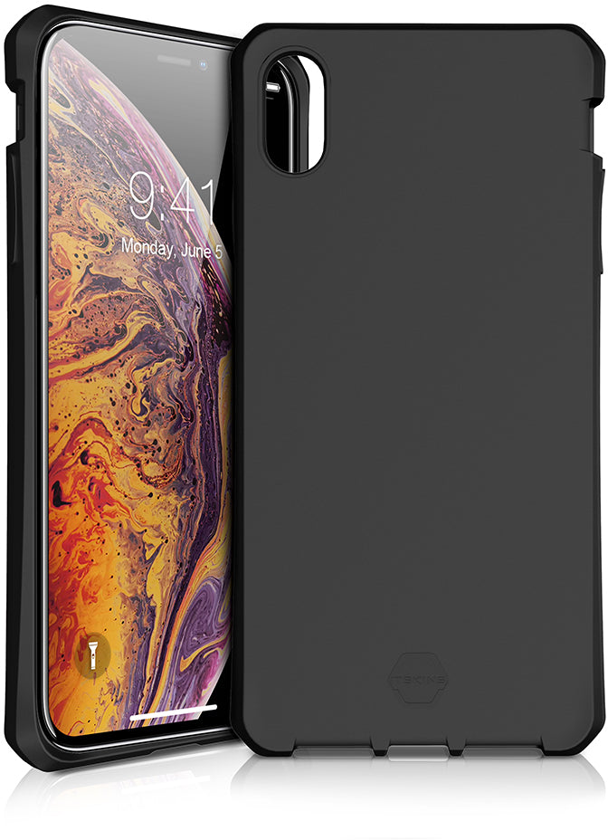 Itskins Level 2 Spectrumsolid For Apple Iphone Xs Max Plain Black