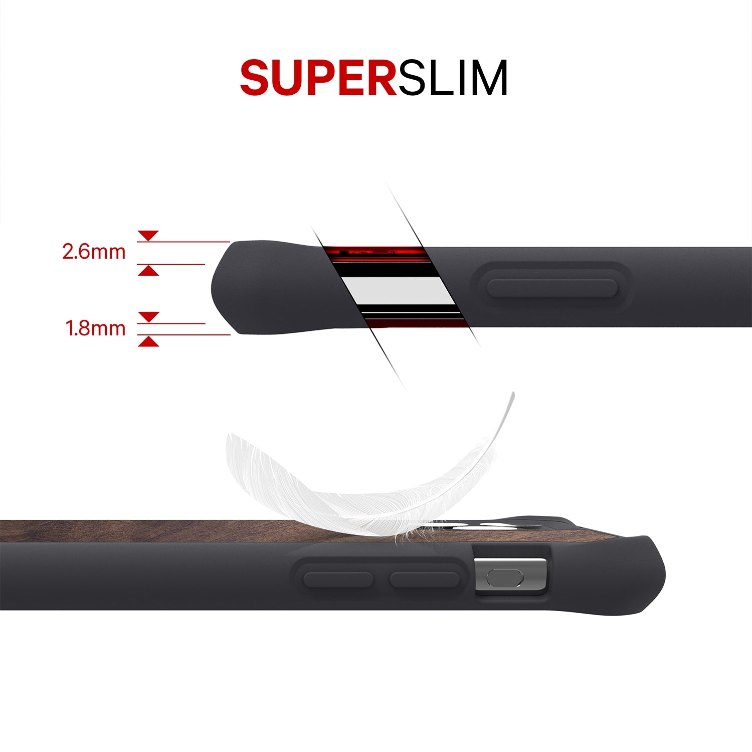 Itskins Level 2 Hybridfusion For Apple Iphone 11 Pro Max Dark Wood