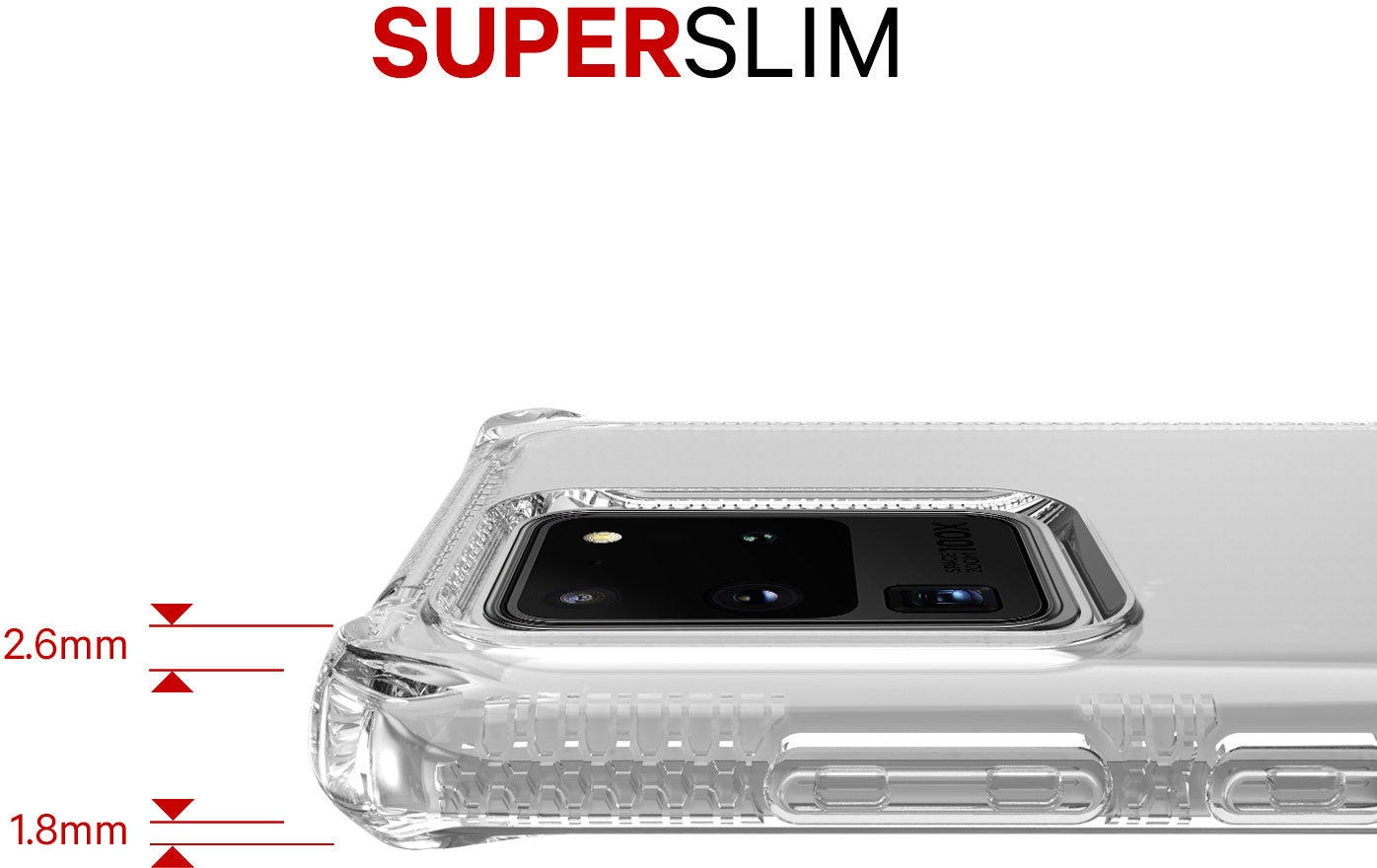 Itskins Level 2 Spectrumclear For Samsung Galaxy S20 Ultra/S20 Ultra 5G Transparent