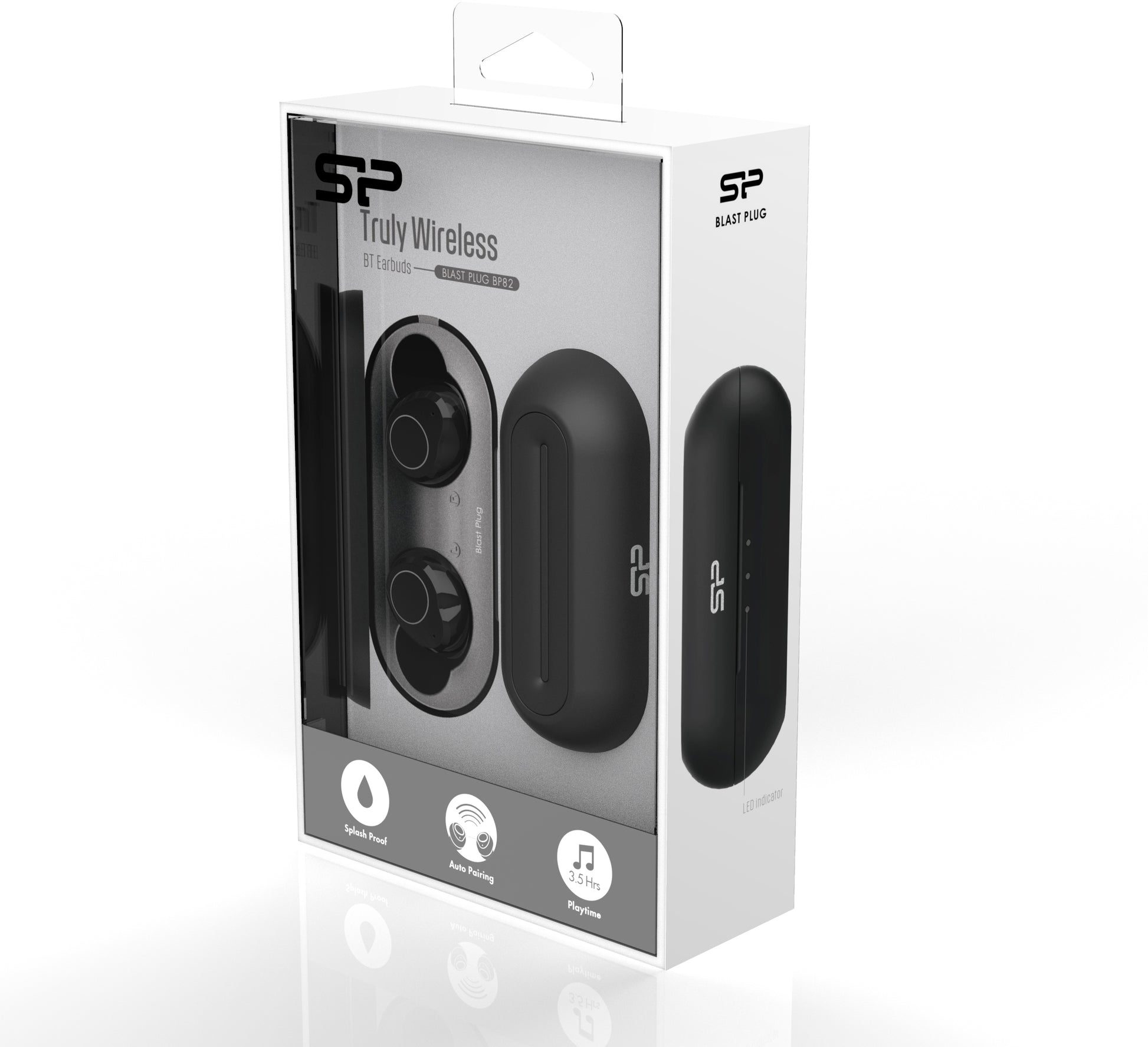 Silicon Power Bp82 Silicon Power Tws Bluetooth Stereo Earbuds Black