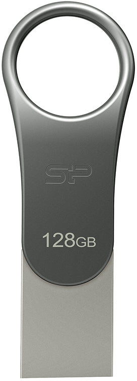Silicon Power C80 Dual Usb Pendrive Mobile 128Gb Usb-C Grey
