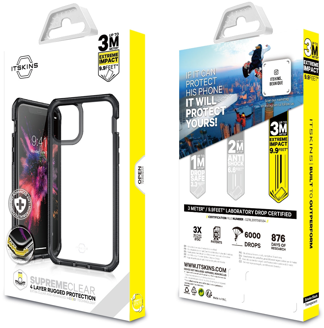 Itskins Level 3 Supremeclear For Apple Iphone 6/6S/7/8/Se (2020/2022) Black