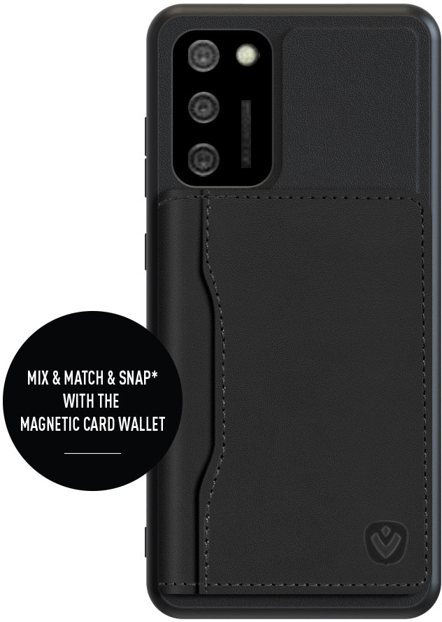 Valenta Leather Back Cover Snap Samsung Galaxy A02S Black