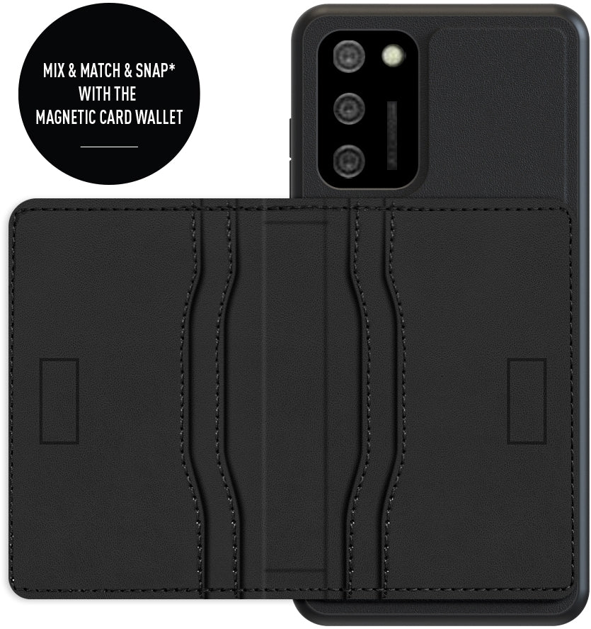 Valenta Leather Back Cover Snap Samsung Galaxy A02S Black