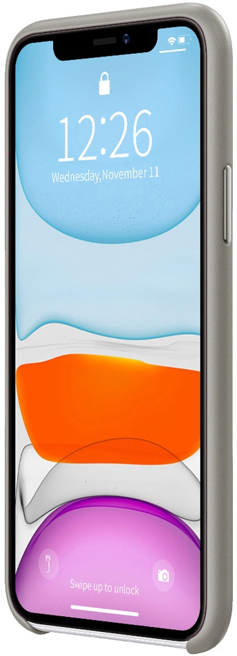 Valenta Leather Back Cover Snap Luxe Apple Iphone 11 Grey