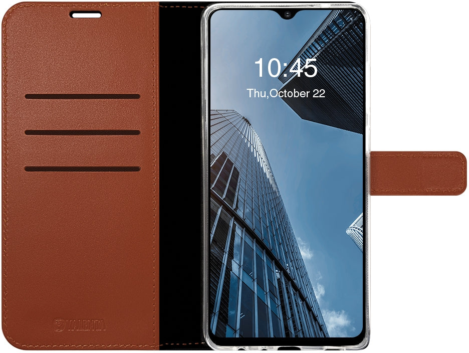 Valenta Book Case Gel Skin Samsung Galaxy A02S Brown