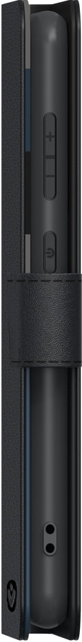 Valenta Leather Book Case Snap Universal Large Black