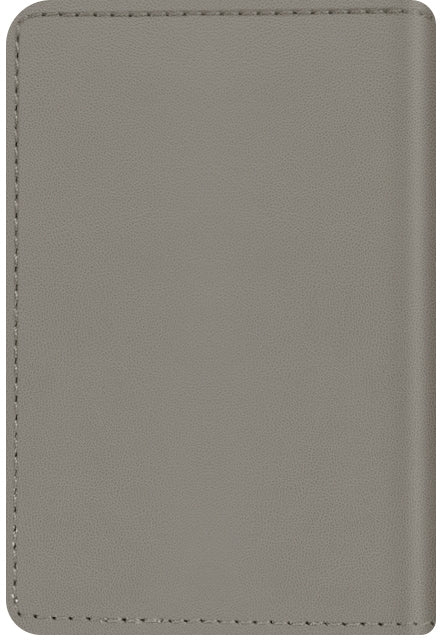 Valenta Leather Card Wallet Snap Grey