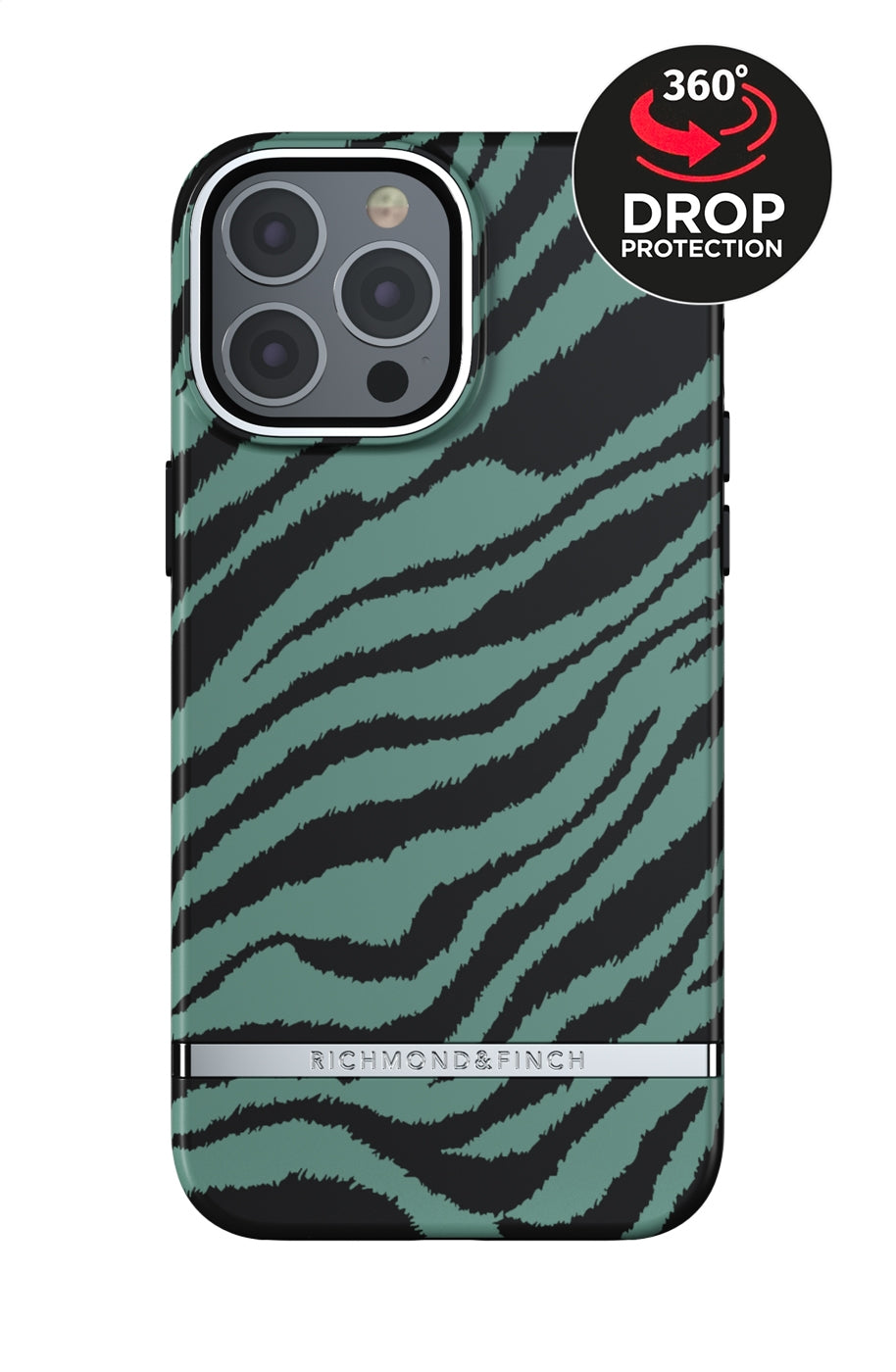 Richmond & Finch Freedom Series One-Piece Apple Iphone 13 Pro Max Emerald Zebra