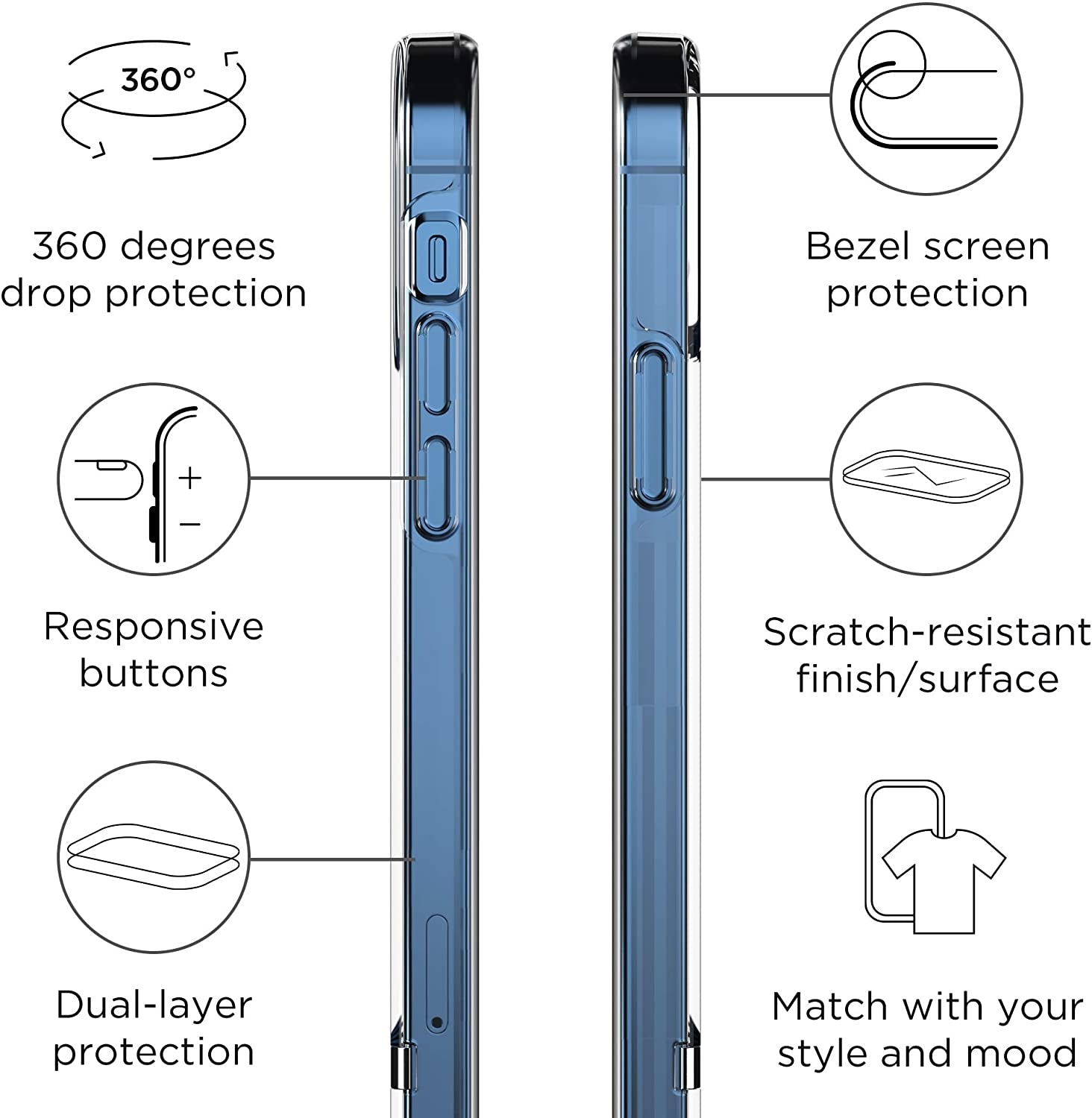Richmond & Finch Clear Case Collection Apple Iphone 13 Pro Max Transparent/Silver