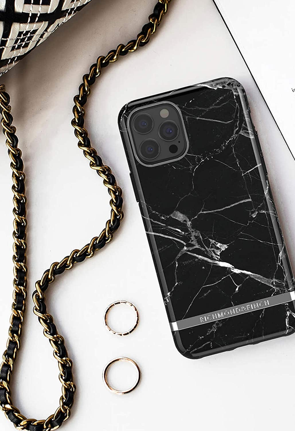 Richmond & Finch Freedom Series One-Piece Apple Iphone 13 Pro Black Marble