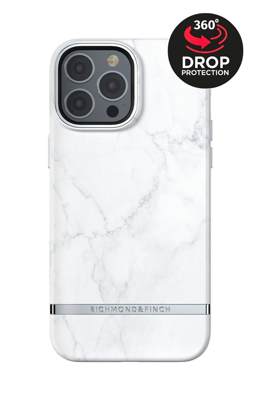 Richmond & Finch Freedom Series One-Piece Apple Iphone 13 Pro White Marble