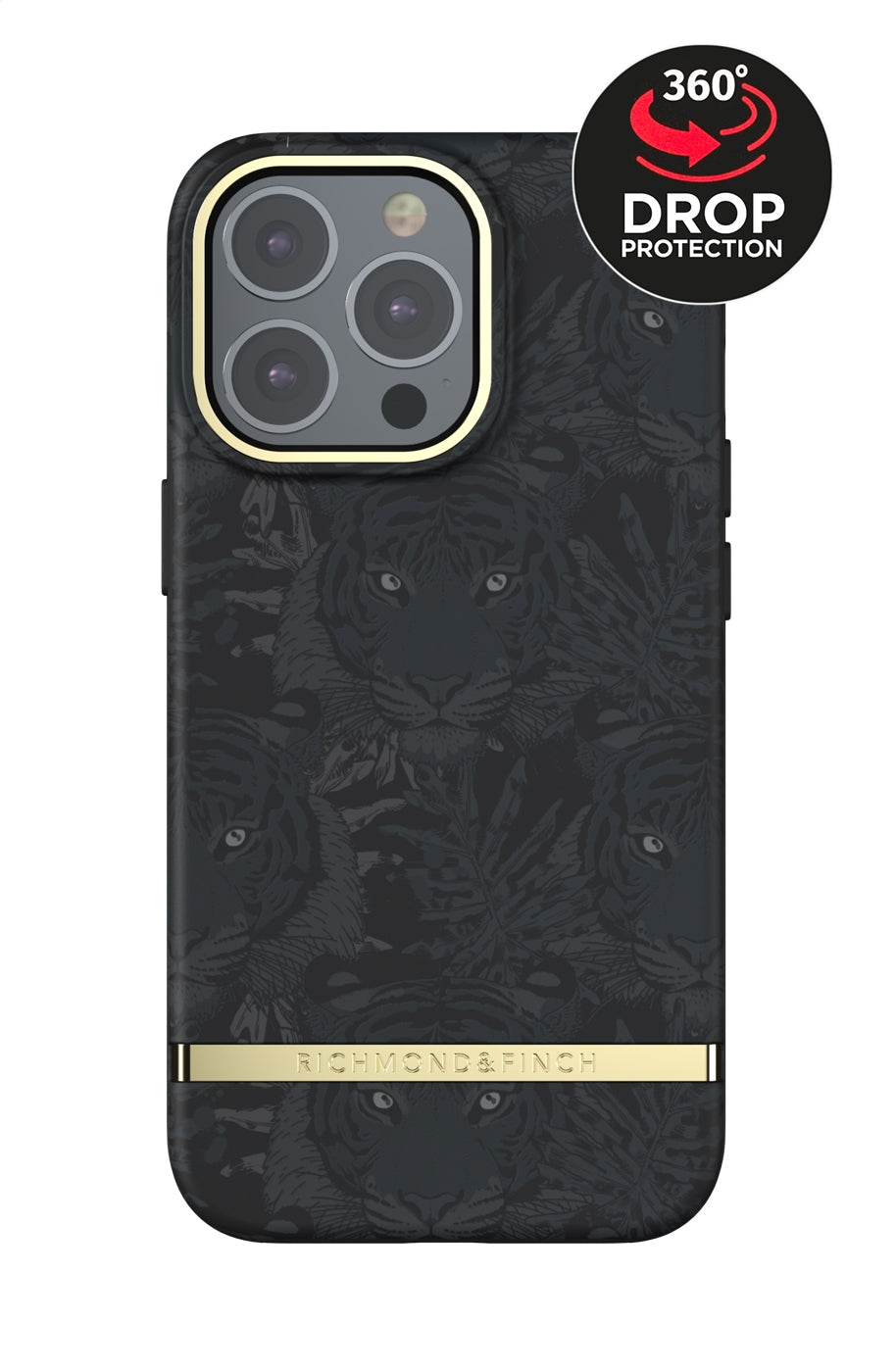 Richmond & Finch Freedom Series One-Piece Apple Iphone 13 Pro Black Tiger
