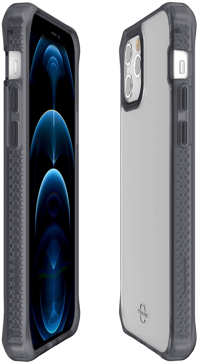 Itskins Level 2 Hybridfrost For Apple Iphone 12 Pro Max Transparent Black