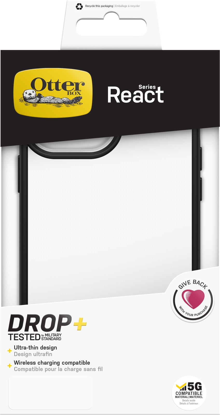 Otterbox React Series Apple Iphone 13 Pro Max Clear/Black